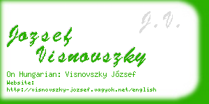 jozsef visnovszky business card