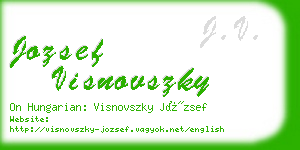 jozsef visnovszky business card